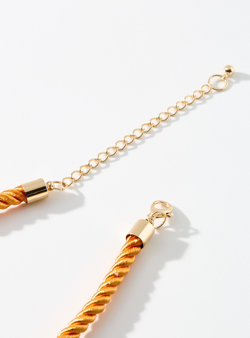Sun orange cord necklace product image 2
