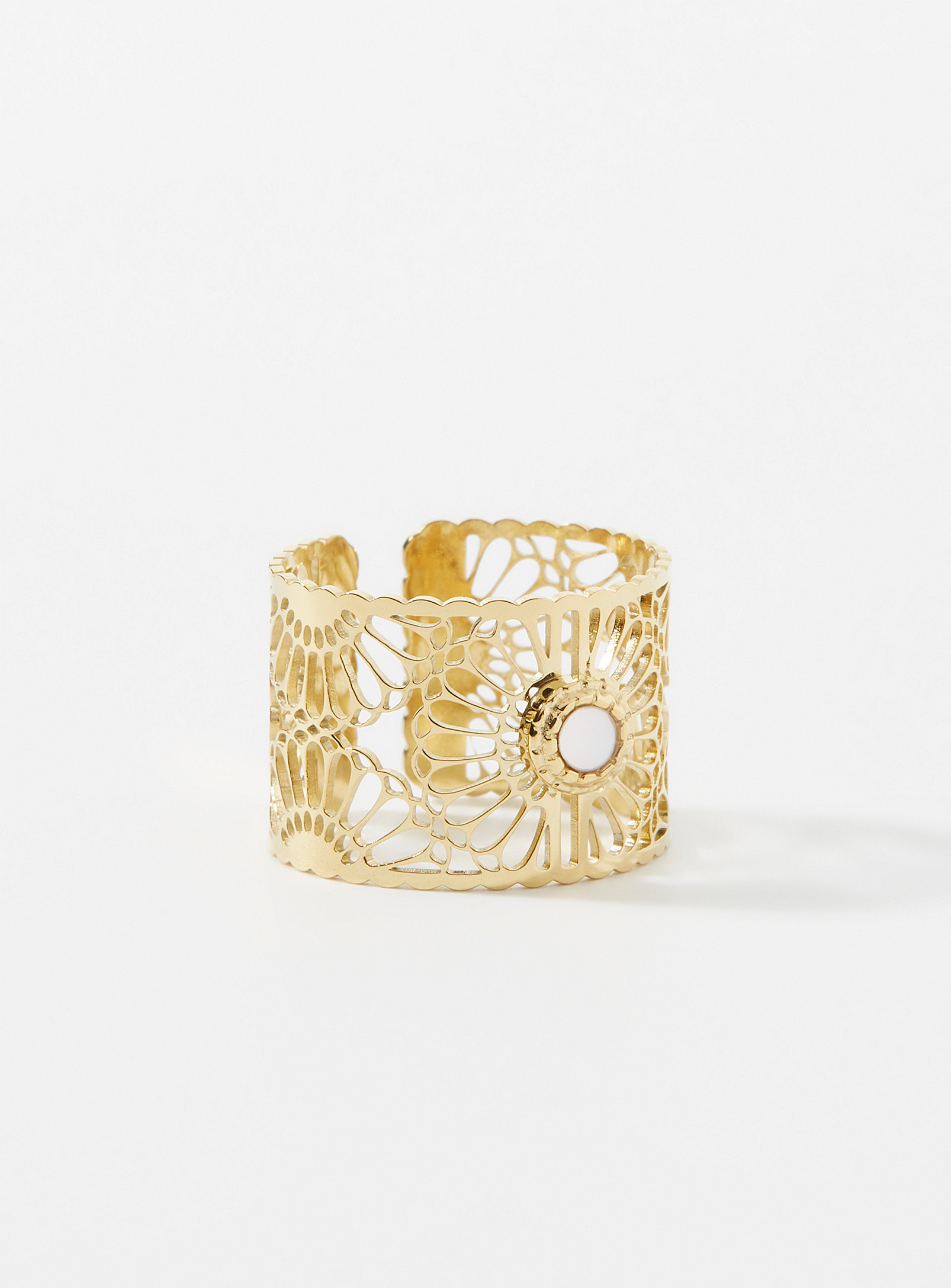 Simons - Women's Openwork floral ring