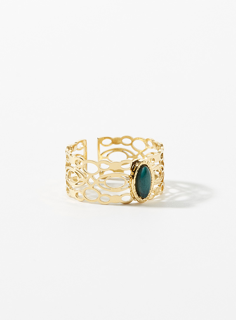 Natural Stone Openwork Ring