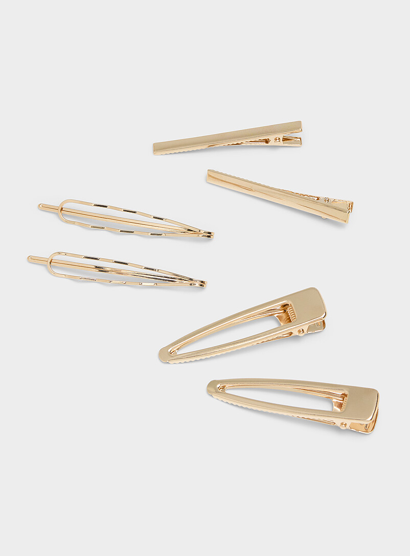 Varied metallic barrettes Set of 6 product image (primary)