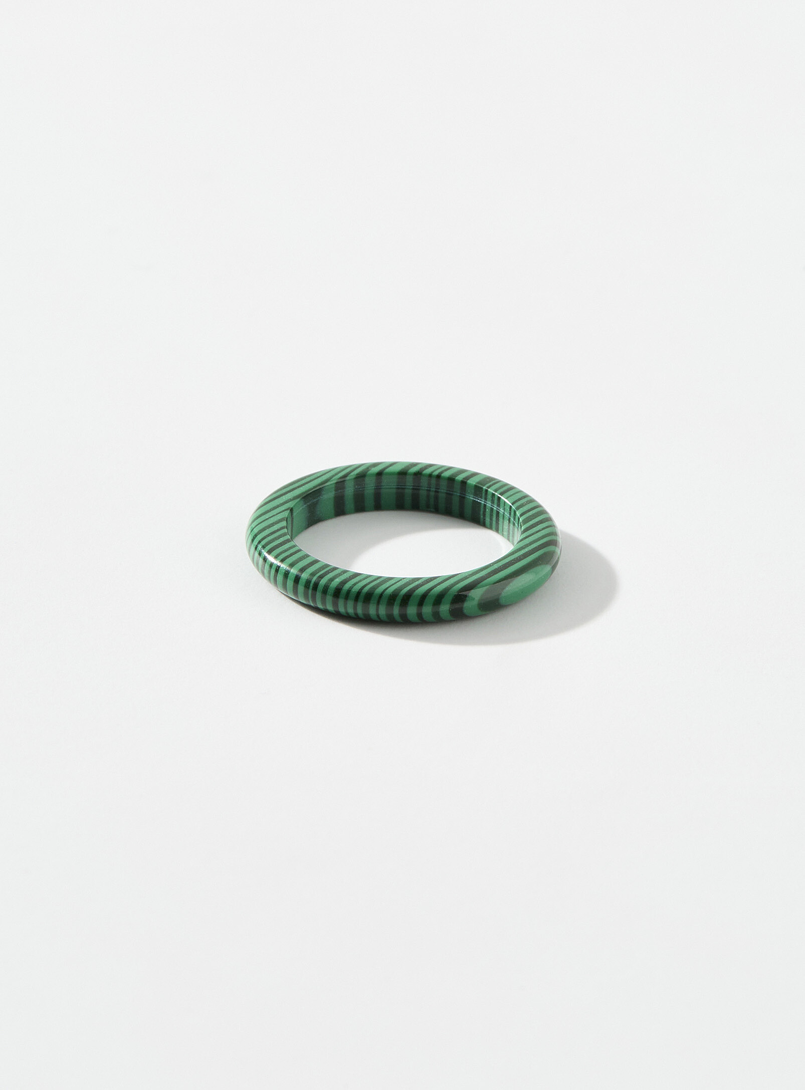 Simon's Natural Stone Ring In Green