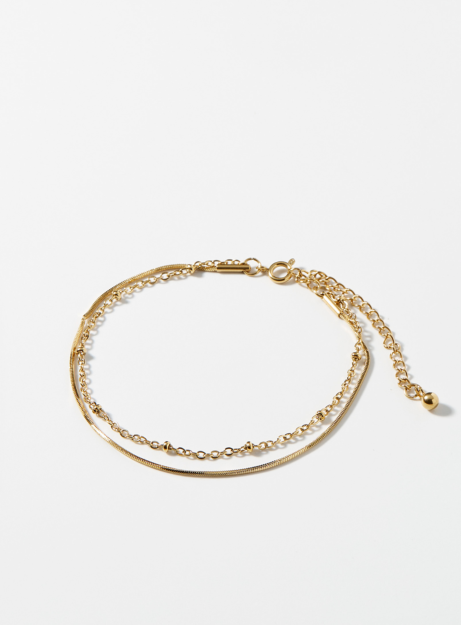 Simons - Women's Golden double-chain bracelet