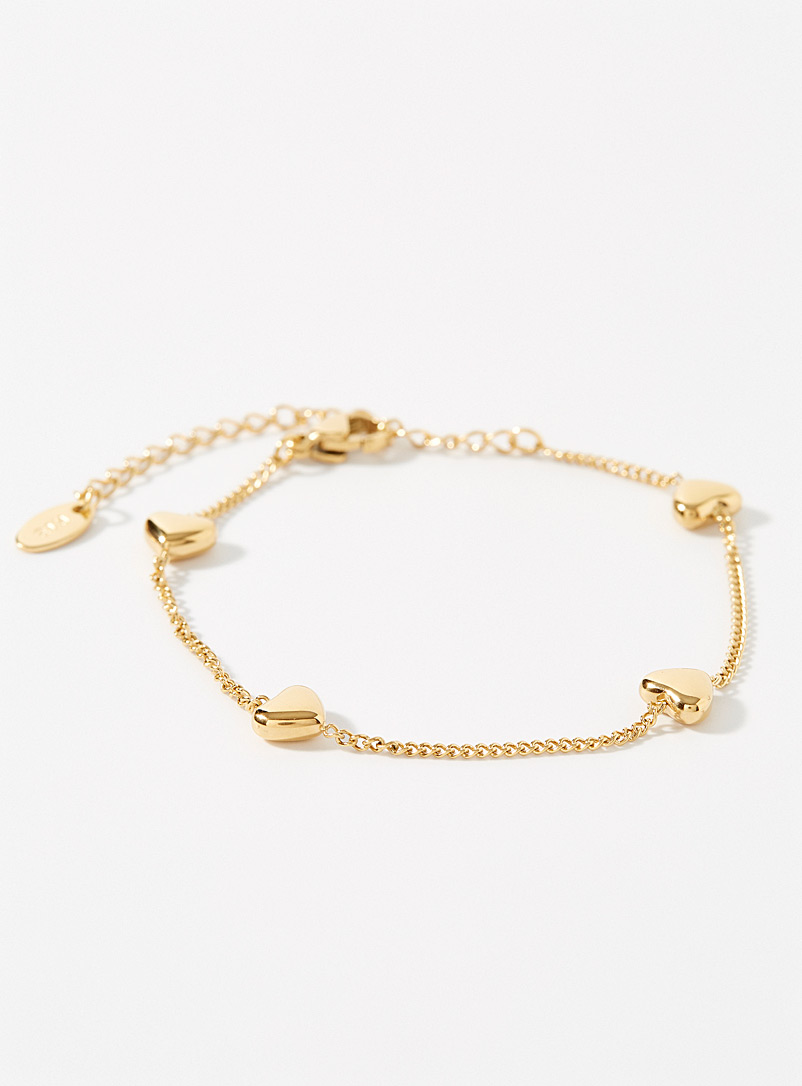 Little gold heart bracelet product image (primary)