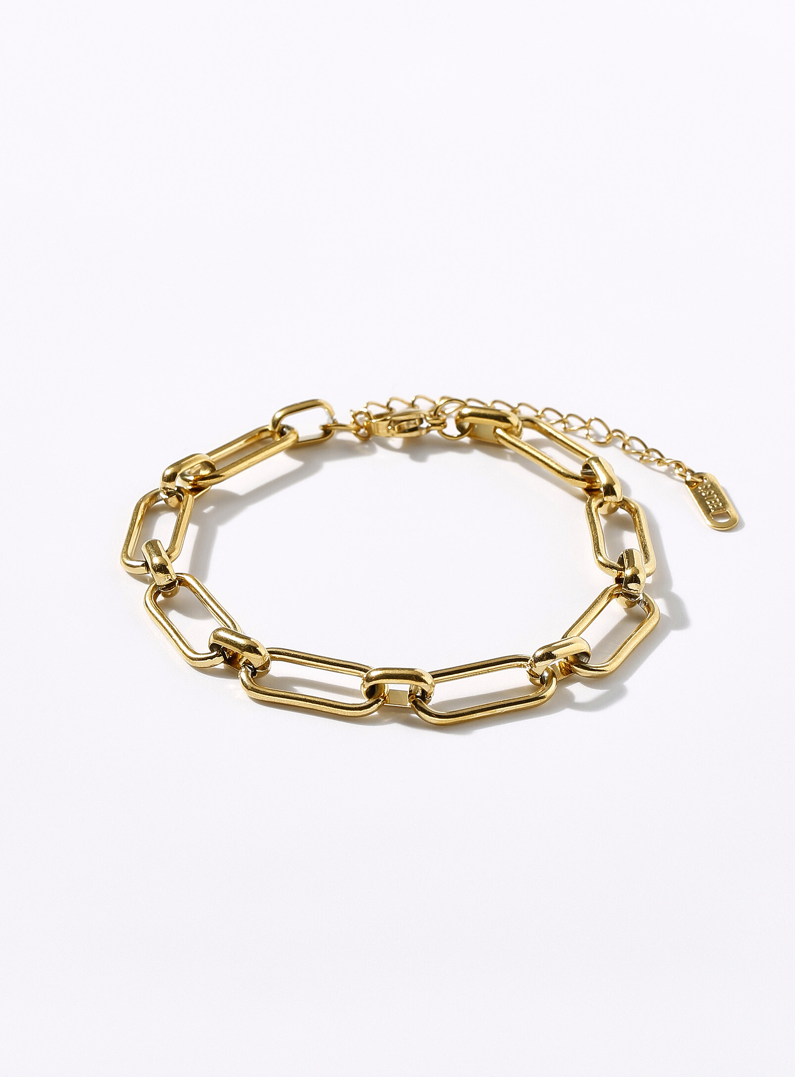 Simon's Solid Link Bracelet In Gold