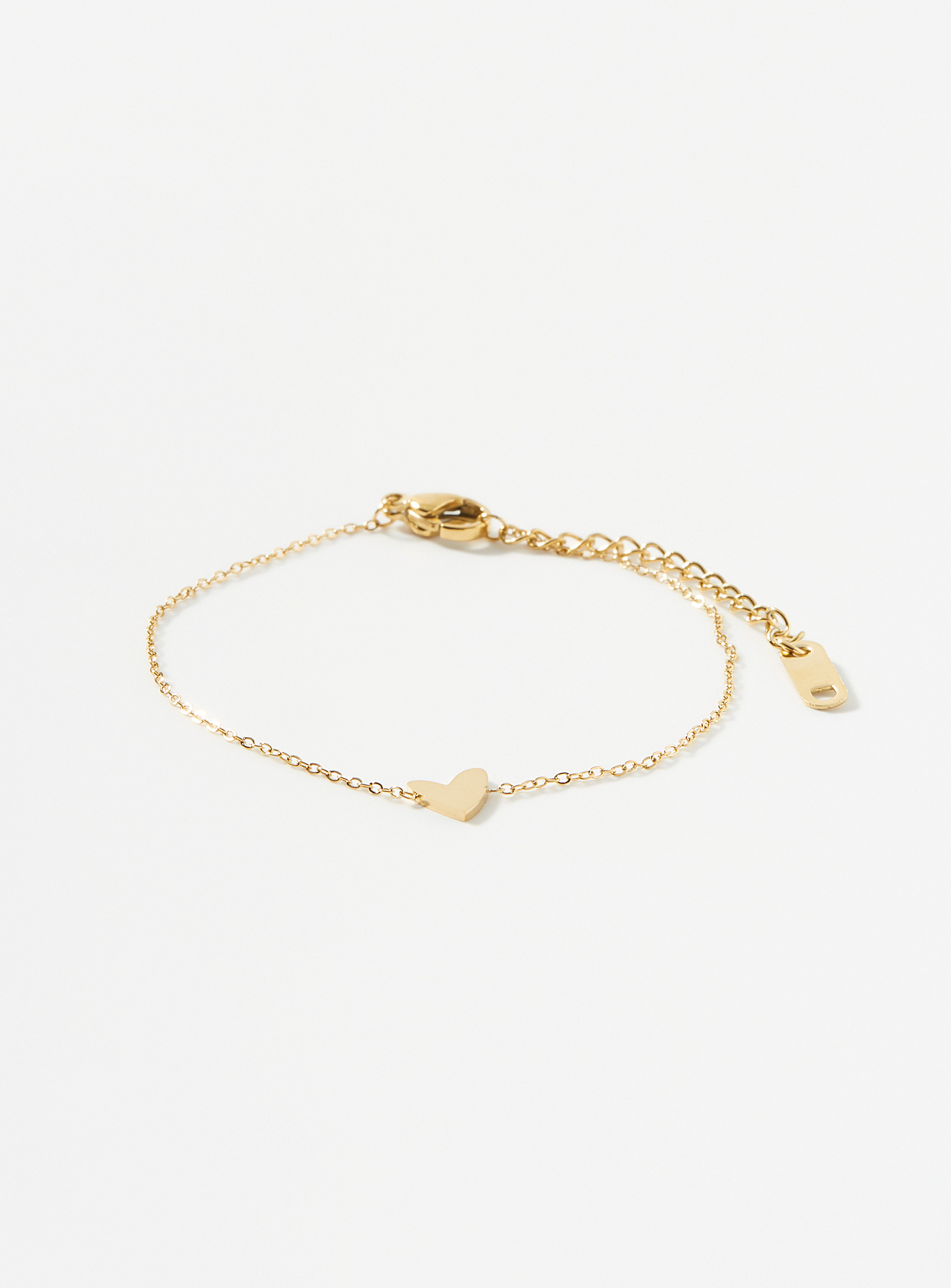 Simons - Women's Shimmery heart golden bracelet