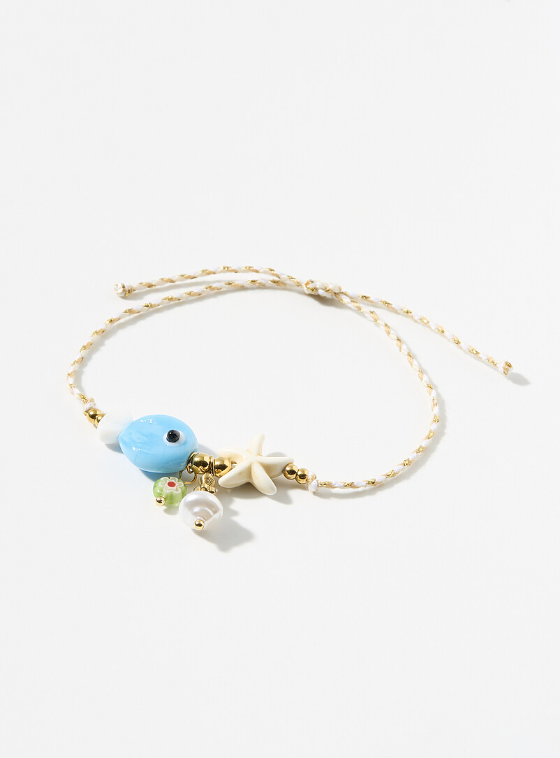 Blue-Fish Charm Bracelet
