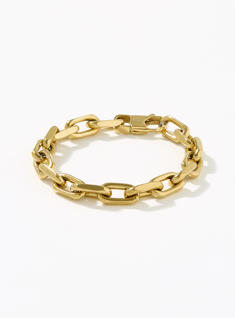 Oval-link solid bracelet product image (primary)