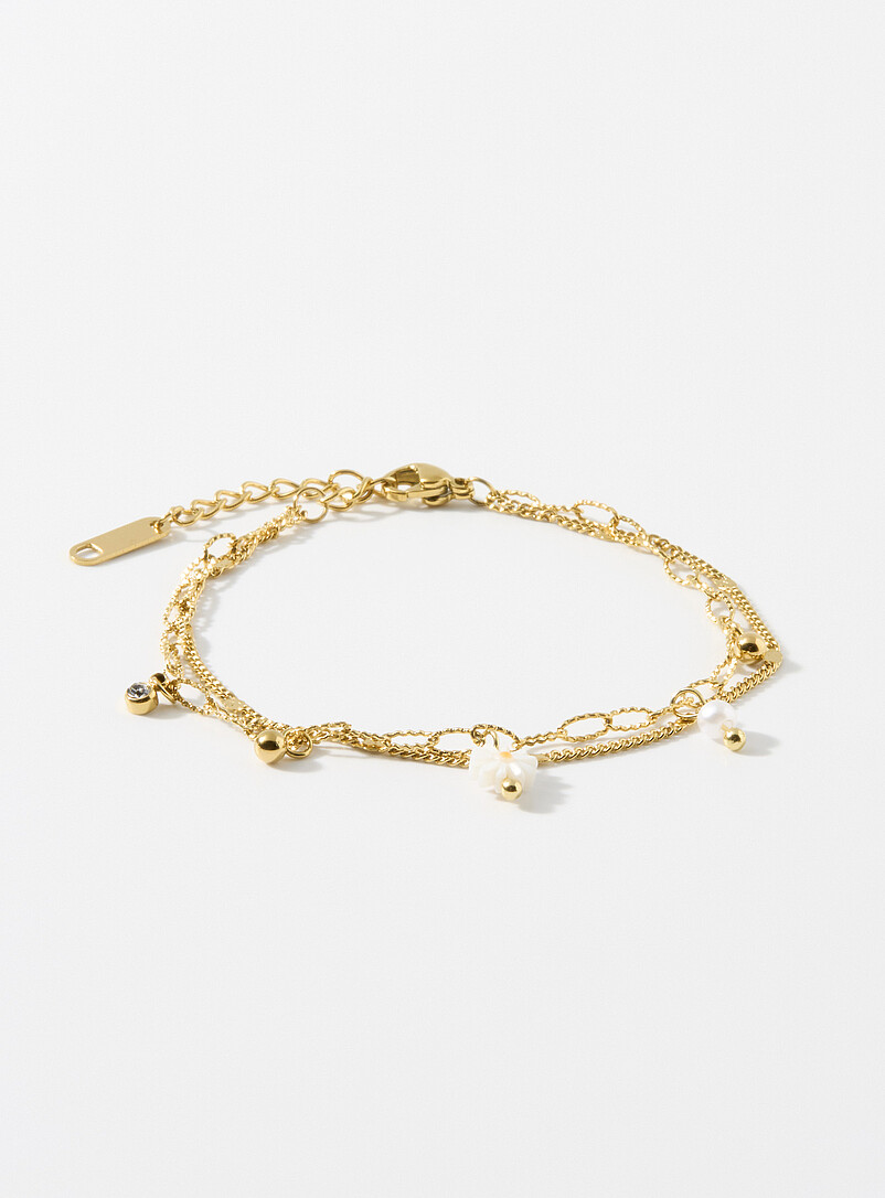 Daisy Double-Chain Bracelet