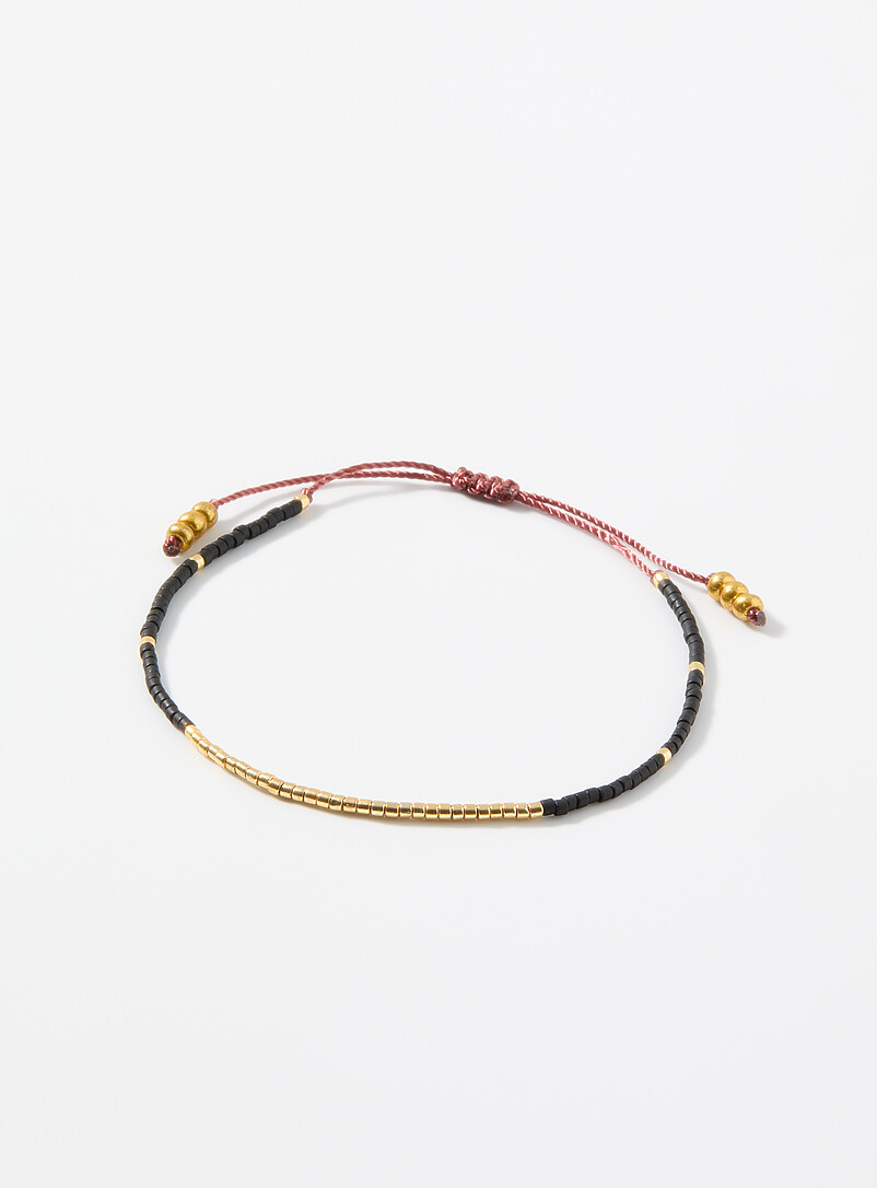 Mini-bead cord bracelet product image (primary)