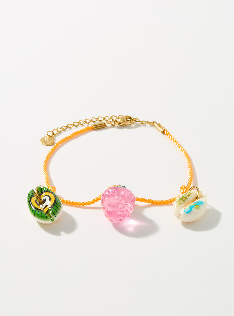 Vacation charm cord anklet product image (primary)