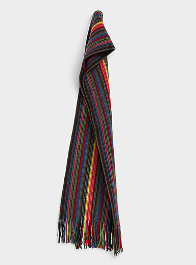 Multicolour lambswool scarf