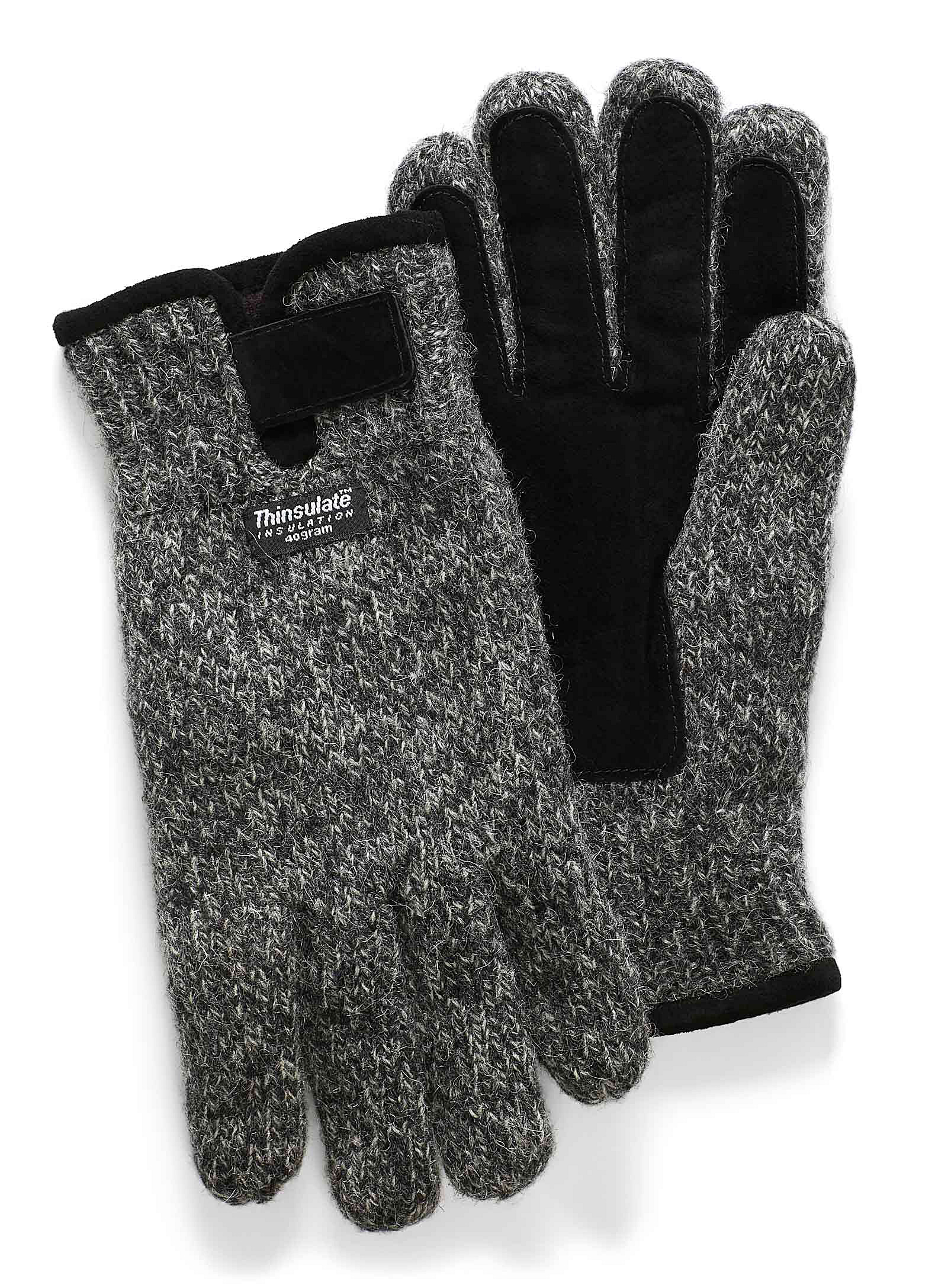 Le 31 Lined Wool Gloves In Charcoal