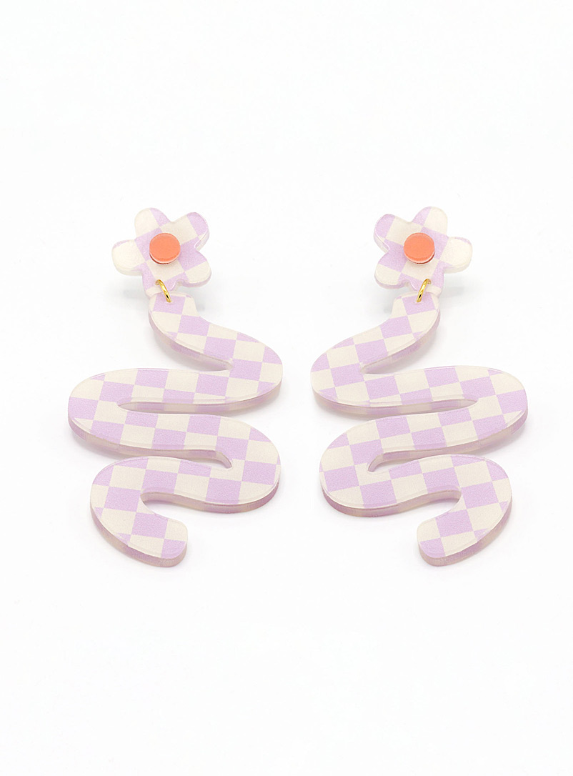 Dconstruct Lilacs Daisssssies earrings
