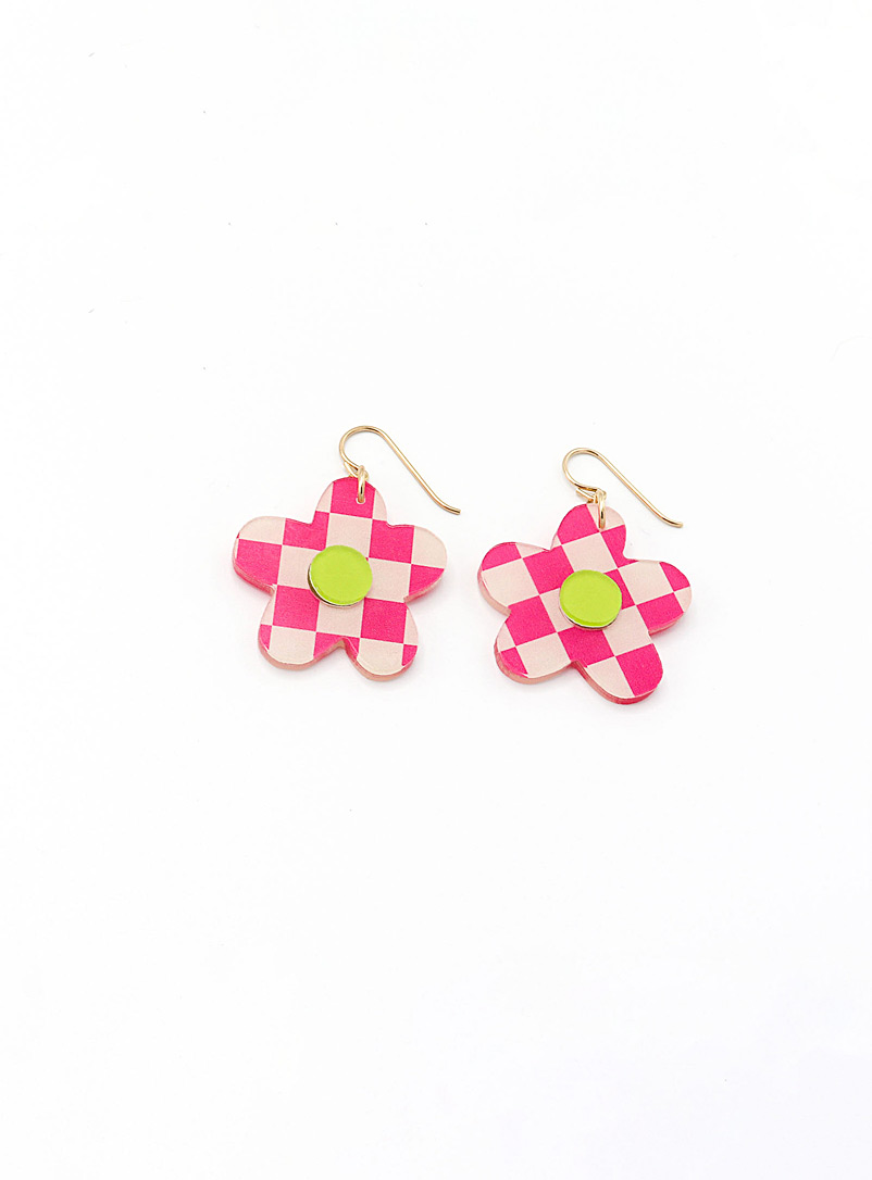 Dconstruct Pink Dancing Daisies earrings