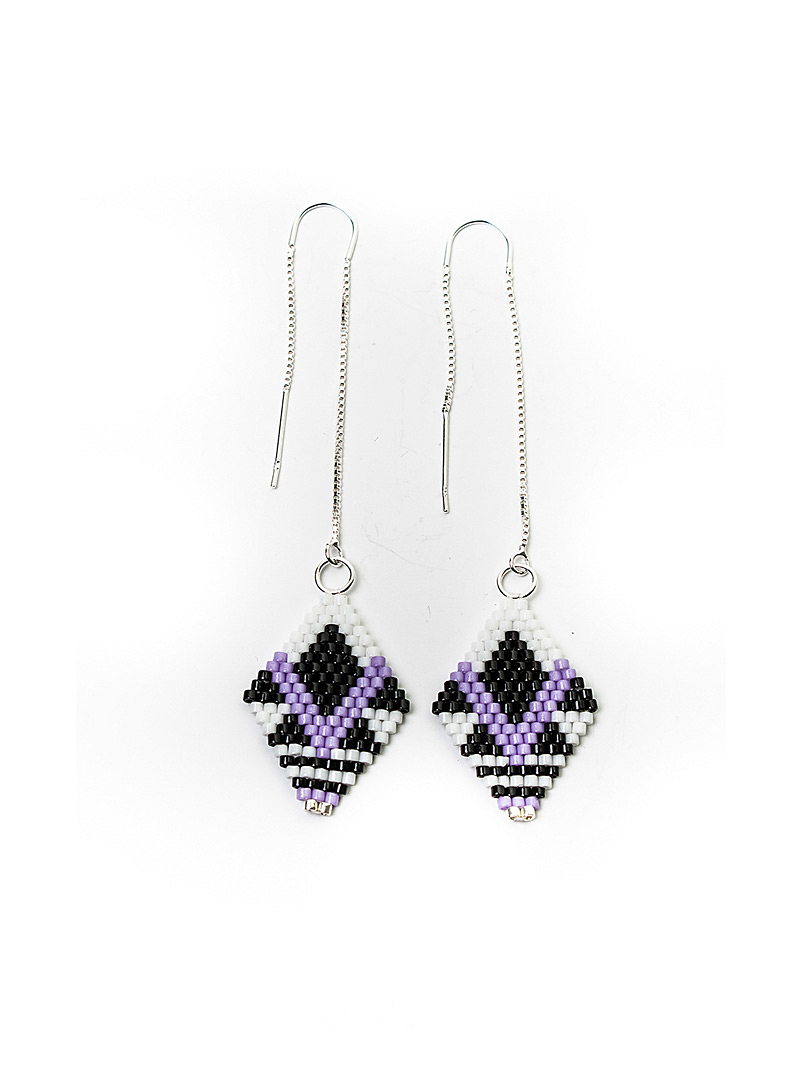 SHE WAS A FREE SPIRIT Assorted purple  Signature earrings