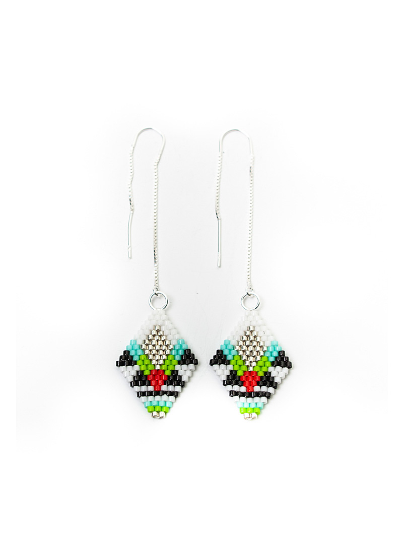 SHE WAS A FREE SPIRIT Assorted green Colourful Signature earrings