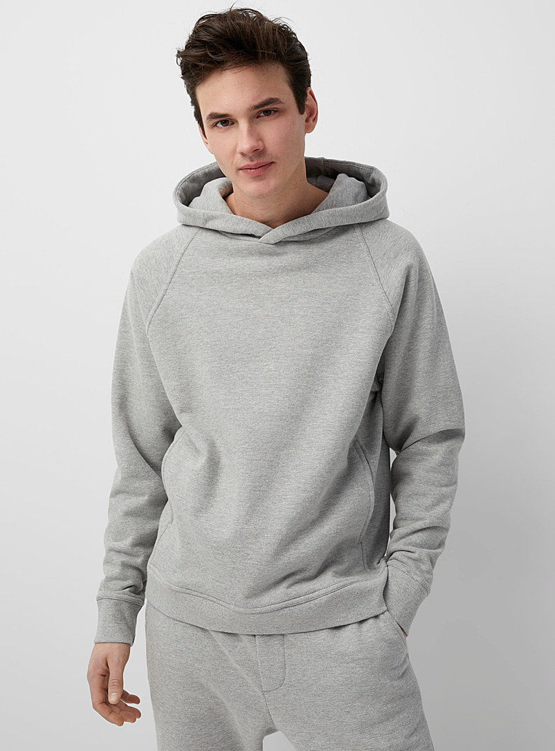 Le 31 Charcoal Organic cotton hooded sweatshirt Made in Canada for men