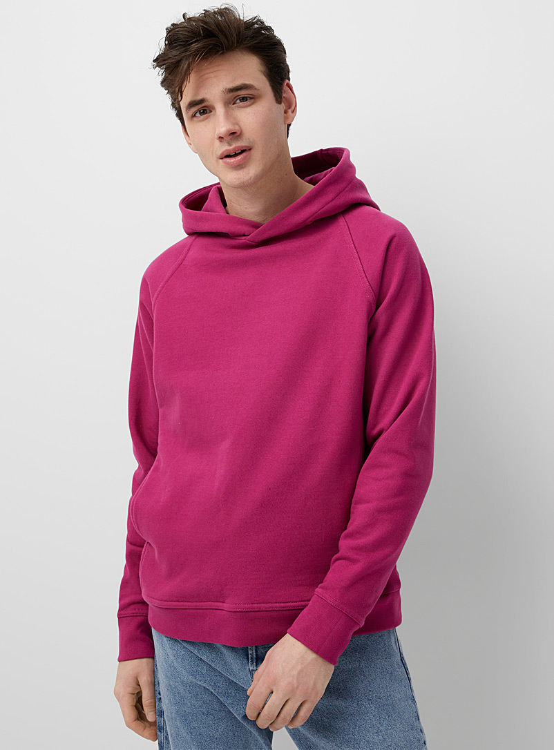 Le 31 Medium Pink Organic cotton hooded sweatshirt Made in Canada for men