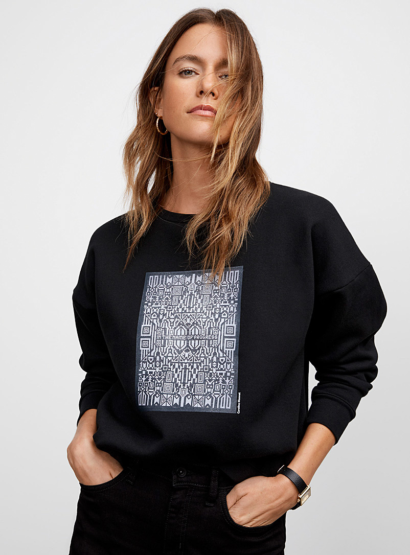 Contemporaine Black MAC sweatshirt Made in Canada for women