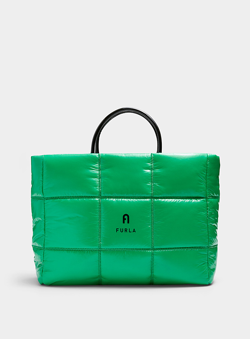 Furla Green Opportunity quilted tote for women