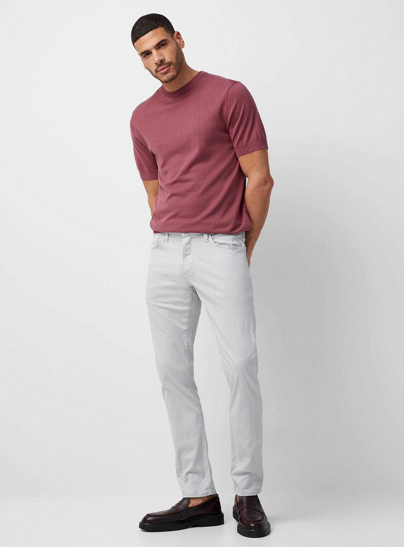 34 Heritage Cool Stretch Twill Pant Tapered Fit In White