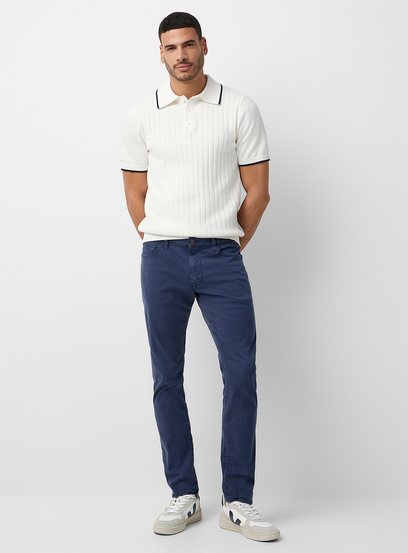 34 Heritage Cool Stretch Twill Pant Tapered Fit In Marine Blue