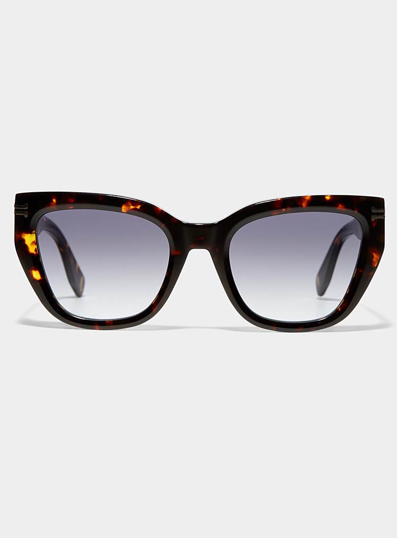 Marc Jacobs: Les lunettes de soleil oeil de chat carrées Brun pâle-taupe pour femme