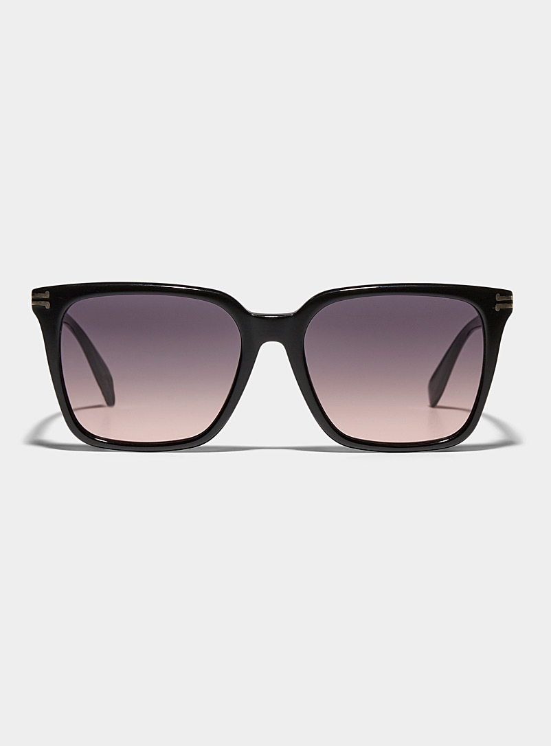 Marc Jacobs: Les lunettes de soleil carrées minimalistes Noir pour femme