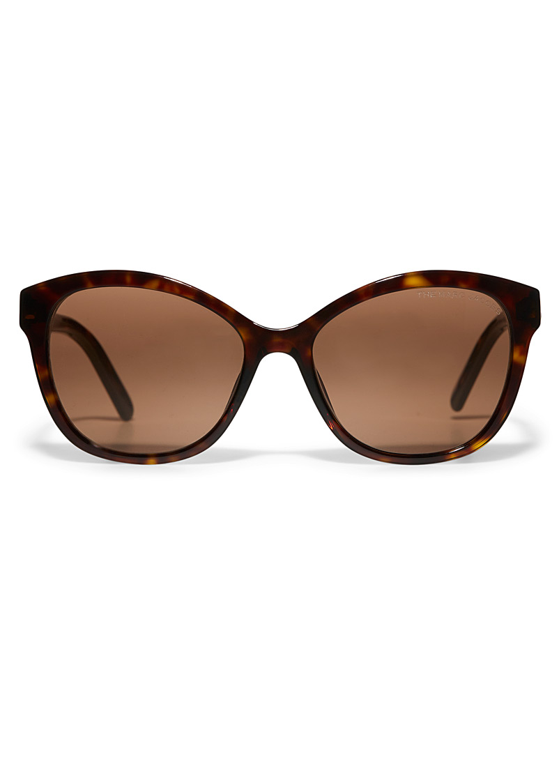 Marc Jacobs: Les lunettes de soleil rondes écailles Brun pâle-taupe pour femme