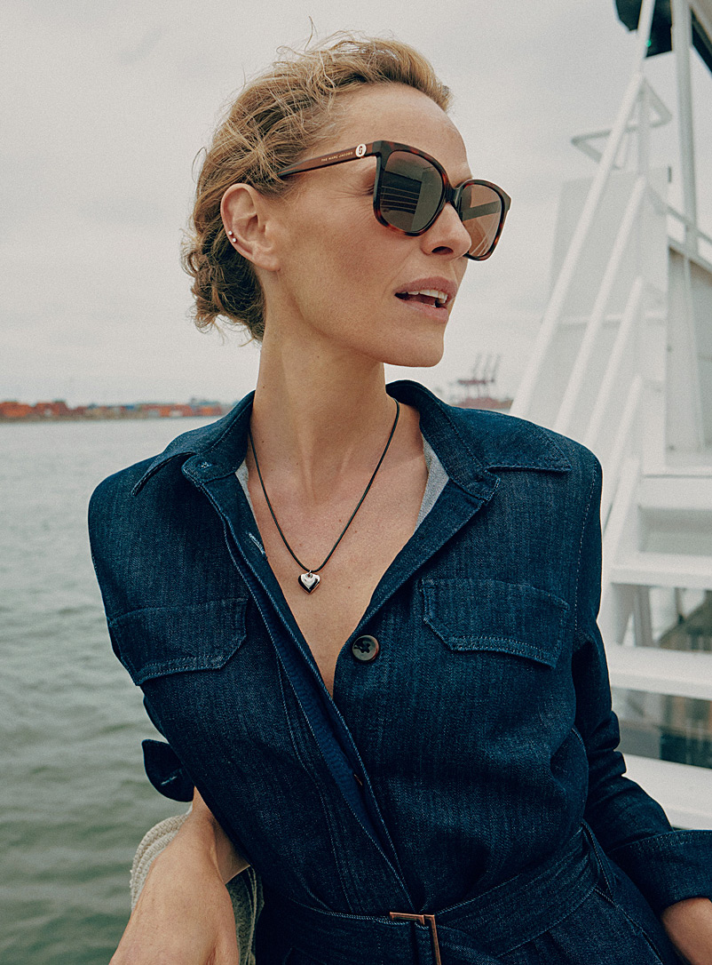 Marc Jacobs: Les lunettes de soleil carrées surdimensionnées Brun pâle-taupe pour femme