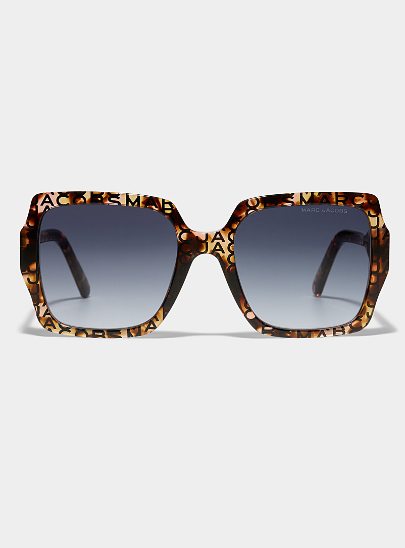 Marc Jacobs: Les lunettes de soleil carrées signature Taupe pour femme