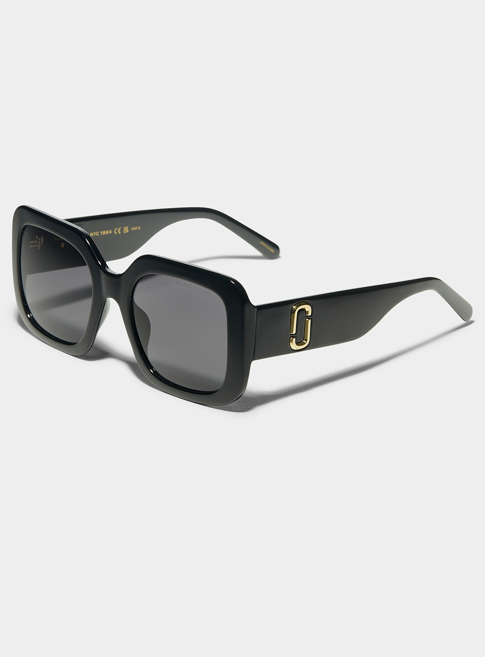 Marc Jacobs - Les lunettes de soleil carrées massives noir lustré