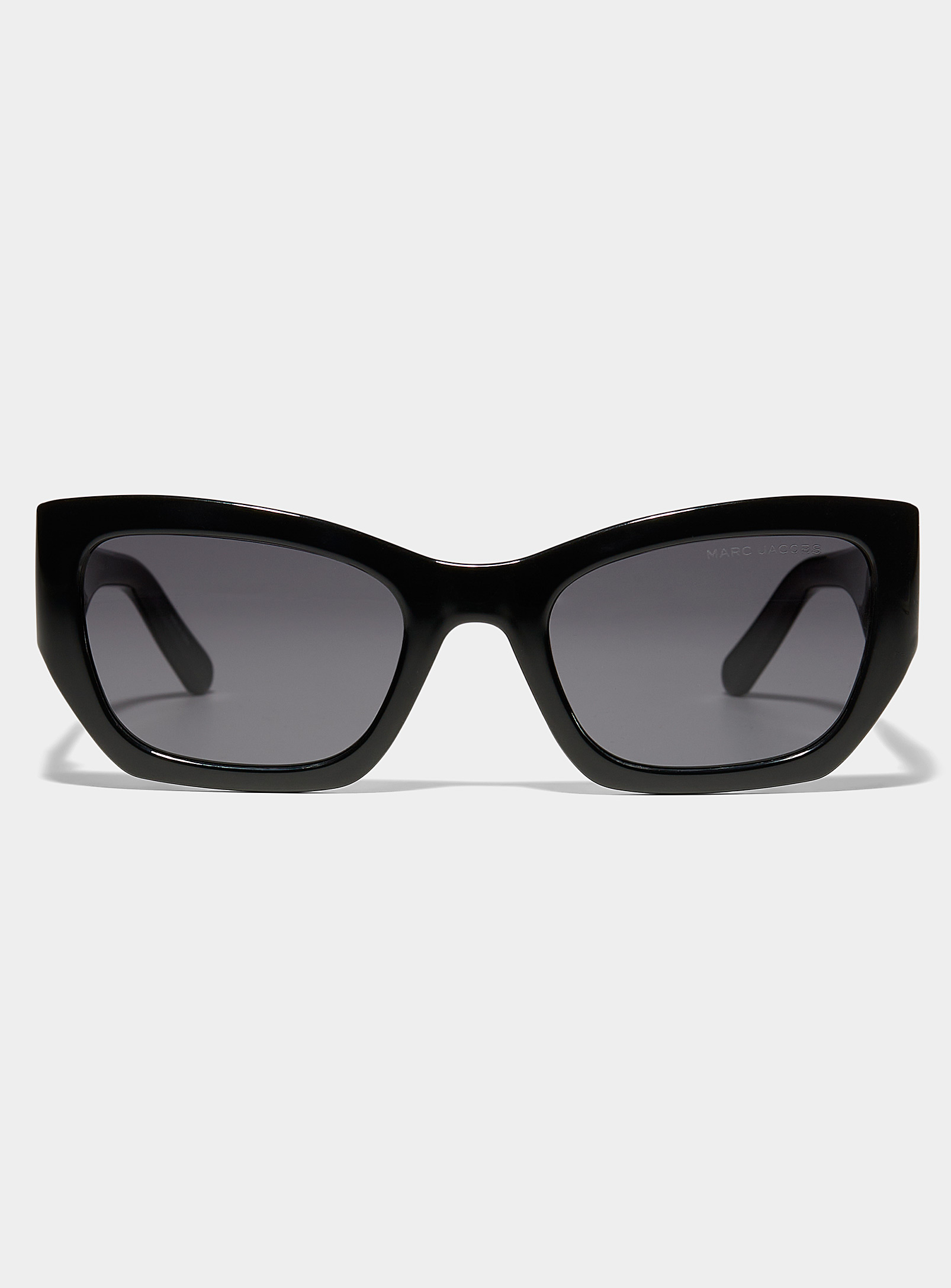 Marc Jacobs Tone-on-tone Monogram Cat-eye Sunglasses In Black
