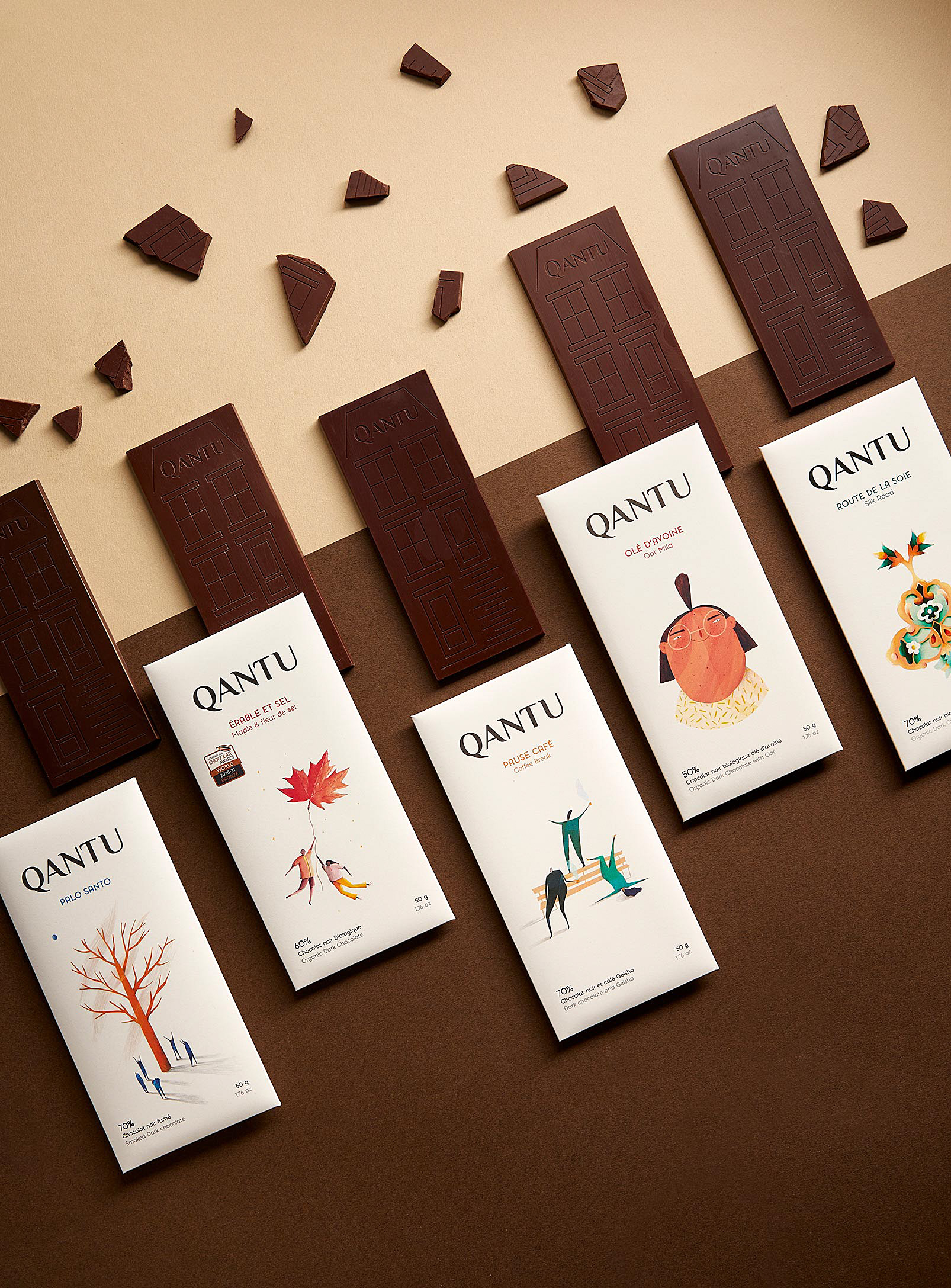 Qantu - Dark chocolate discovery set 5 bars
