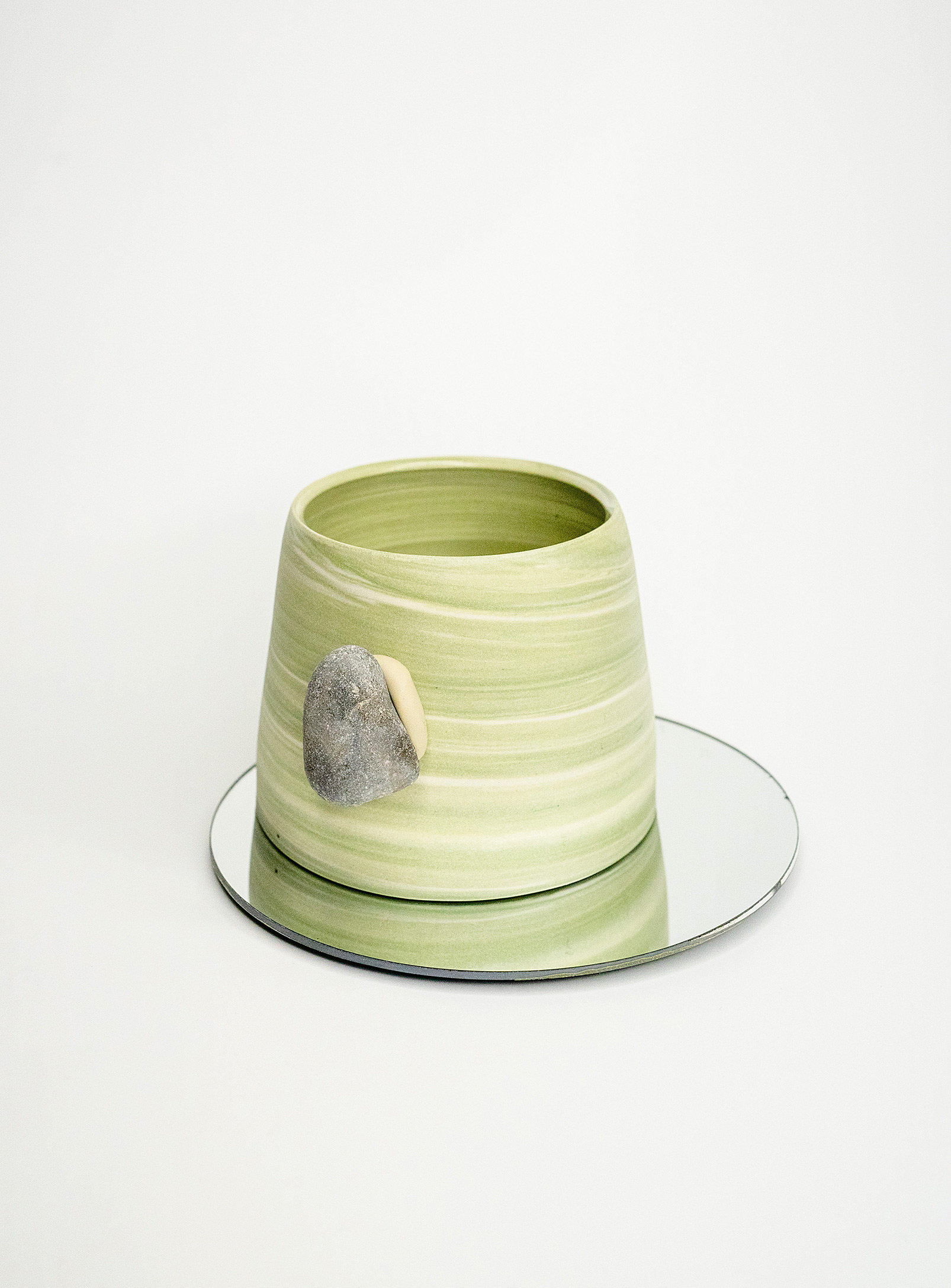 Queenie.x.ceramics Mountain Mug In Green