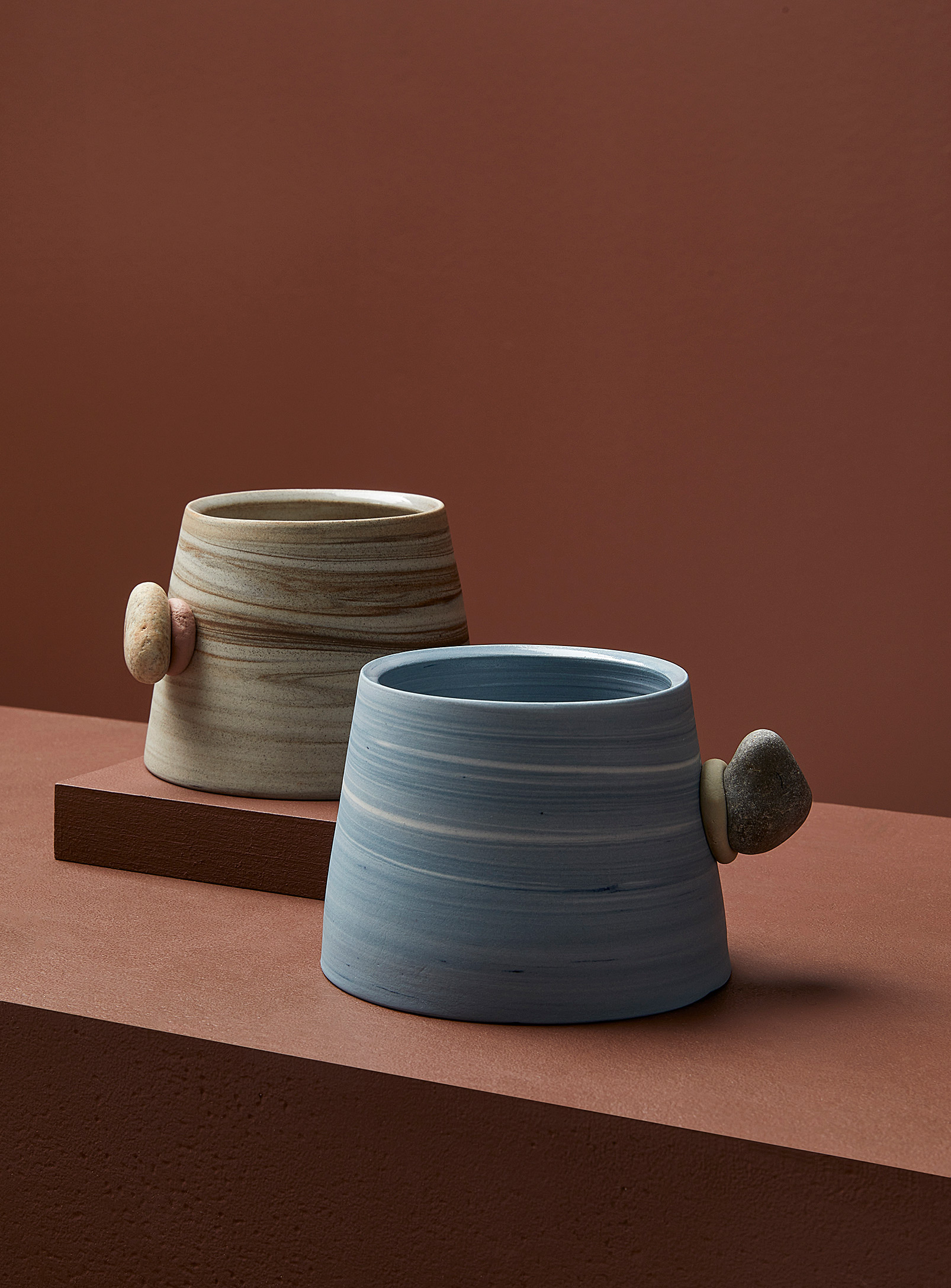 Queenie.x.ceramics Mountain Mug In Blue