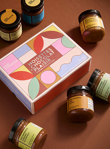 Le coffret de tartinades noisettes et chocolat D&eacute;couverte Ensemble de 6 produits