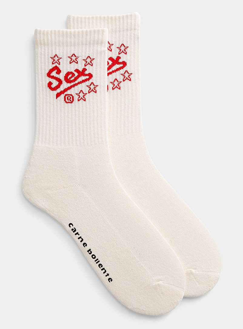Carne Bollente White Sex socks for men