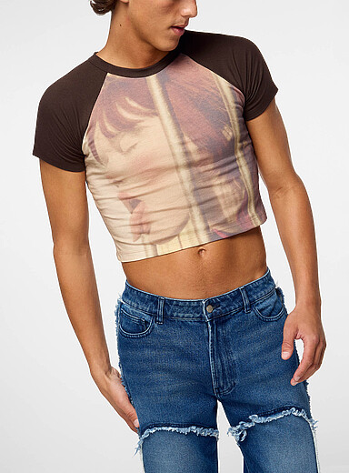 Carne Bollente: Le t-shirt raglan court Bambi Breaks Free Brun pour homme