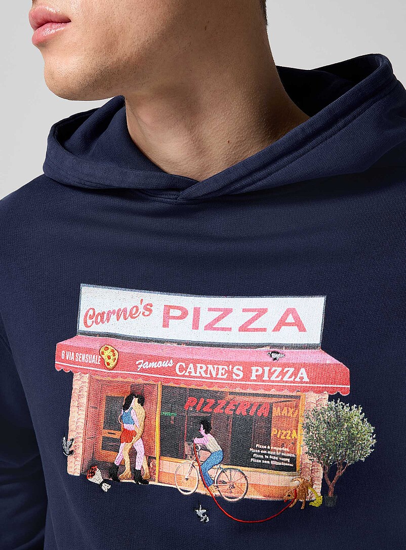 Hot Slice printed and embroidered hoodie Unisex product image 2