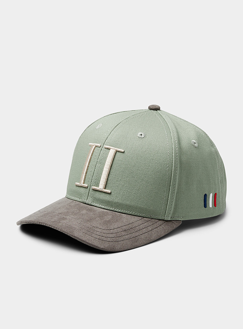 Les Deux Mint/Pistachio Green Suede visor baseball cap for men