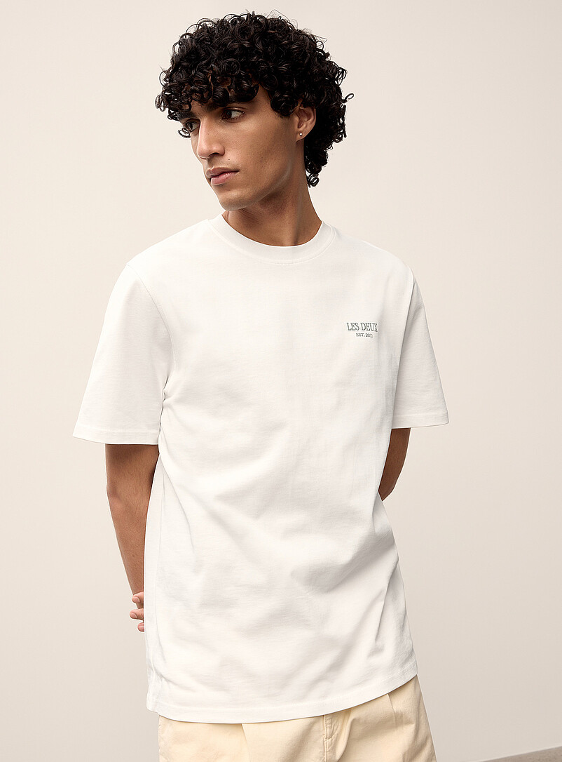 Les Deux White Ben residence T-shirt for men