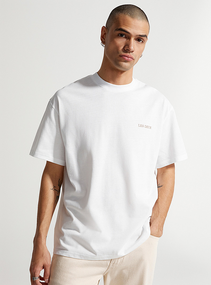 Les Deux: Le t-shirt Diego Blanc pour homme