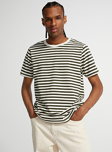 Les Deux Ivory White Adrian striped T-shirt for men