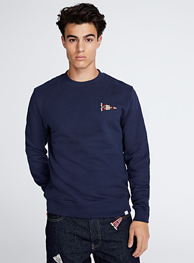 Les Deux Marine Blue Flag sweatshirt for men