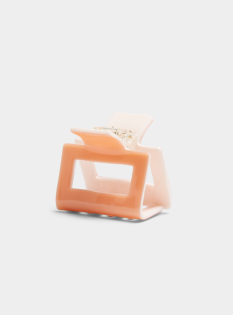 Petit moments. Peach Coral square clip for women