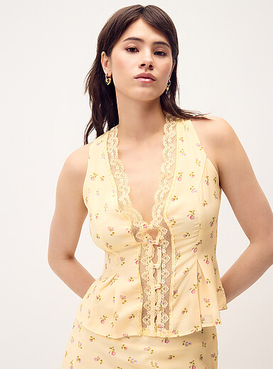 La camisole chiffon petites fleurs