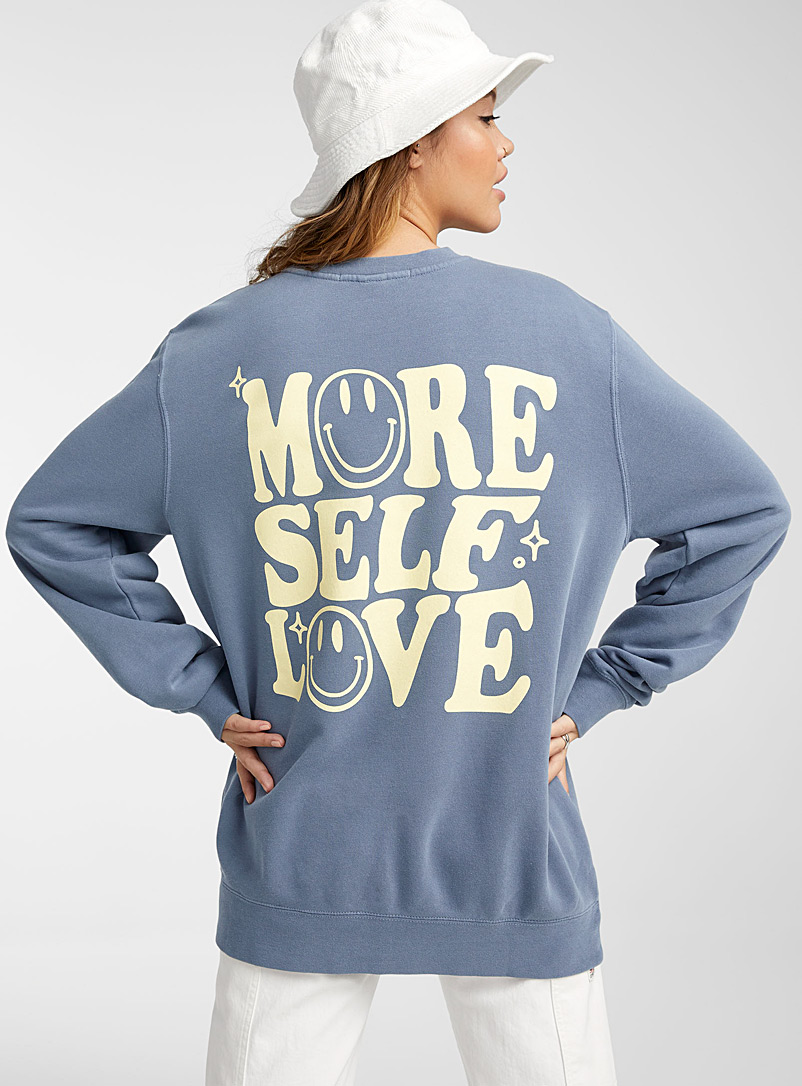 Twik Blue Self Love loose sweatshirt for women