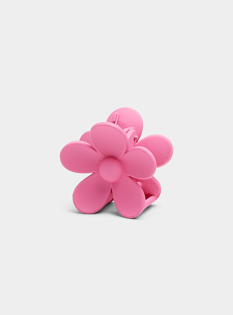 Simons Pink Colourful flower mini clip for women