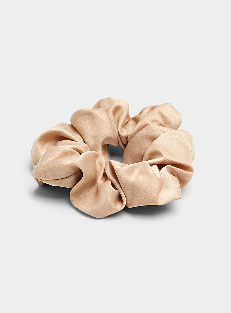 Simons Beige/Greige Jewel-coloured scrunchie for women